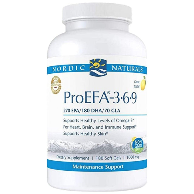 ProEFA - Omega 3.6.9 - 180 Гел капсули  Nordic Naturals - Nutra Best Bulgaria