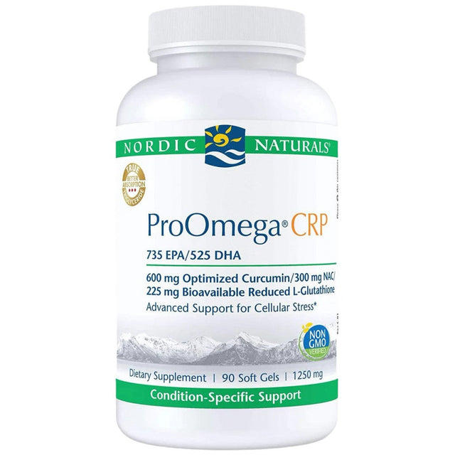ProOmega CRP | With Curcmin and Glutathione - 90 Гел капсули  Nordic Naturals - Nutra Best Bulgaria