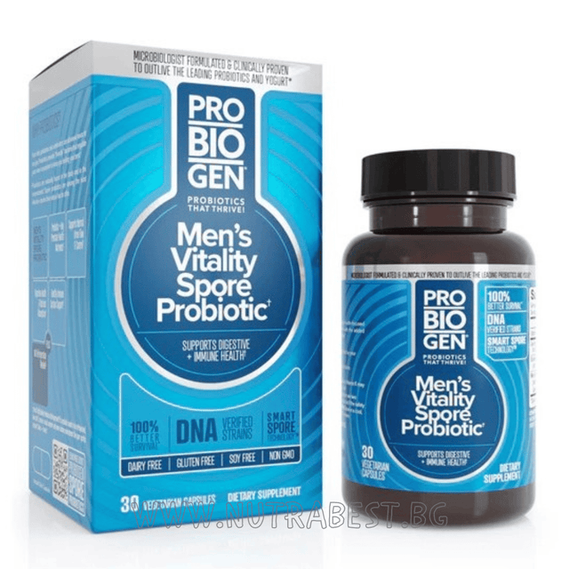 Probiogen Men`s Vitality Probiotic - Пробиотик за Мъже - 30 капсули  Probiogen - Nutra Best Bulgaria