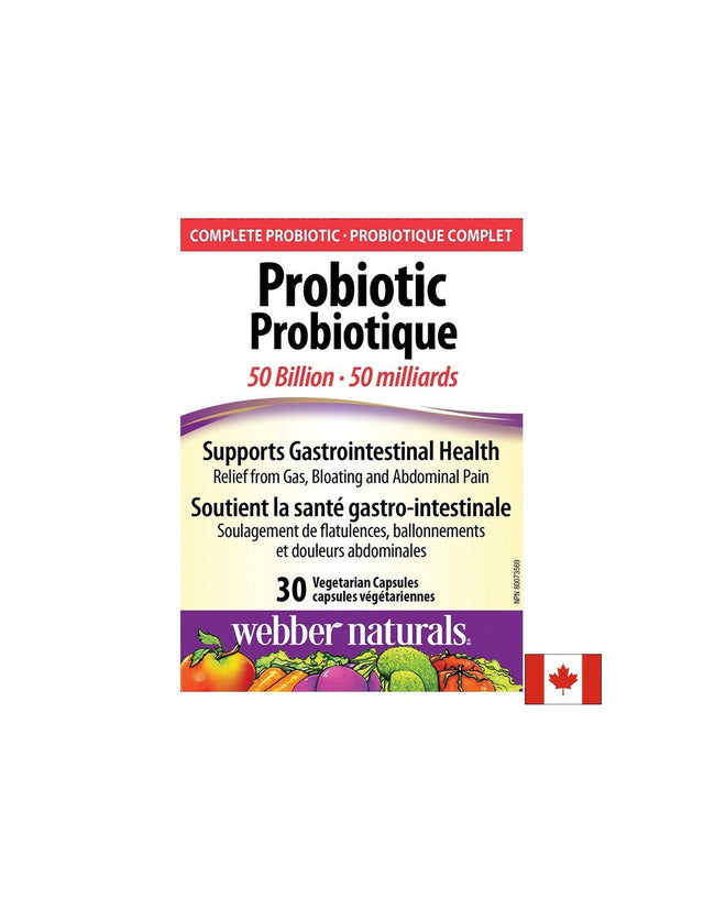 Probiotic 50 Billion - Пробиотик 50 млрд. активни пробиотици, 10 щама, 30 капсули Webber Naturals  Webber Naturals - Nutra Best Bulgaria