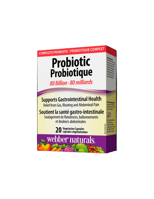 Probiotic 80 billion / Пробиотик, 80 млрд. активни пробиотици, 20 капсули Webber Naturals  Webber Naturals - Nutra Best Bulgaria