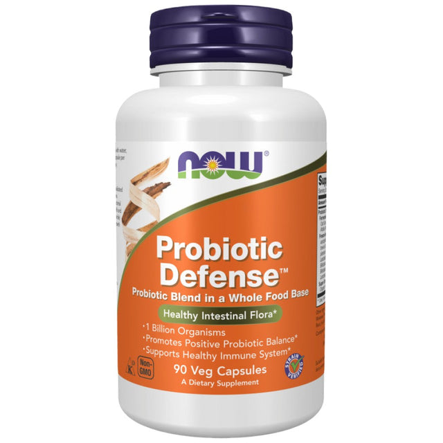 Probiotic Defense™ - 90 капсули  NOW Foods - Nutra Best Bulgaria