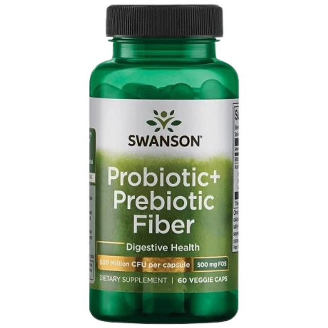 Probiotic+ Prebiotic Fiber 60 капсули  Swanson - Nutra Best Bulgaria