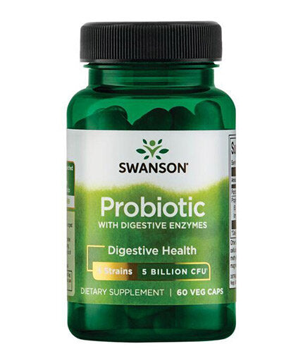 Probiotic with Digestive Enzymes - 60 капсули  Swanson - Nutra Best Bulgaria
