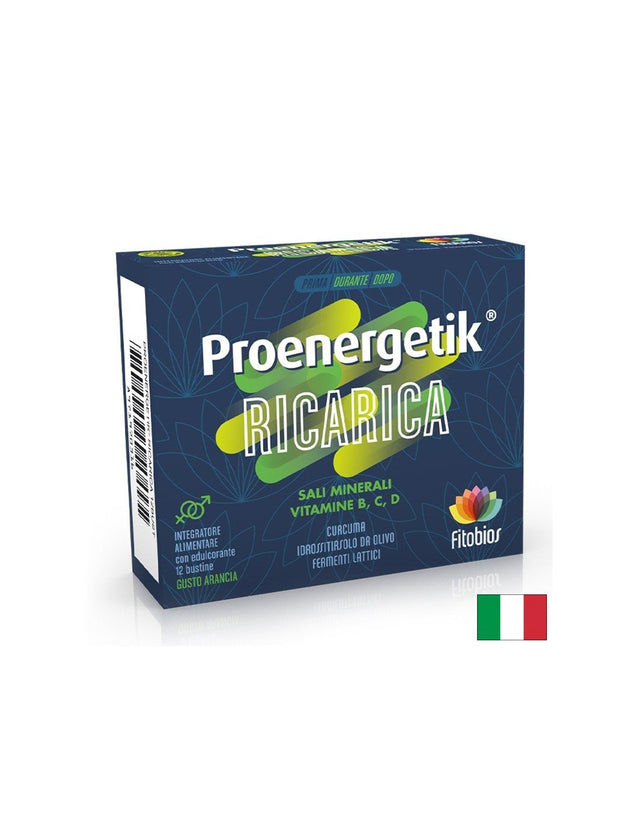 Proenergetik - Калий 300 mg + Магнезий 90 mg + Витамин C 80 mg – Енергия и електролитен баланс при натоварване, 12 сашета  Fitobios - Nutra Best Bulgaria
