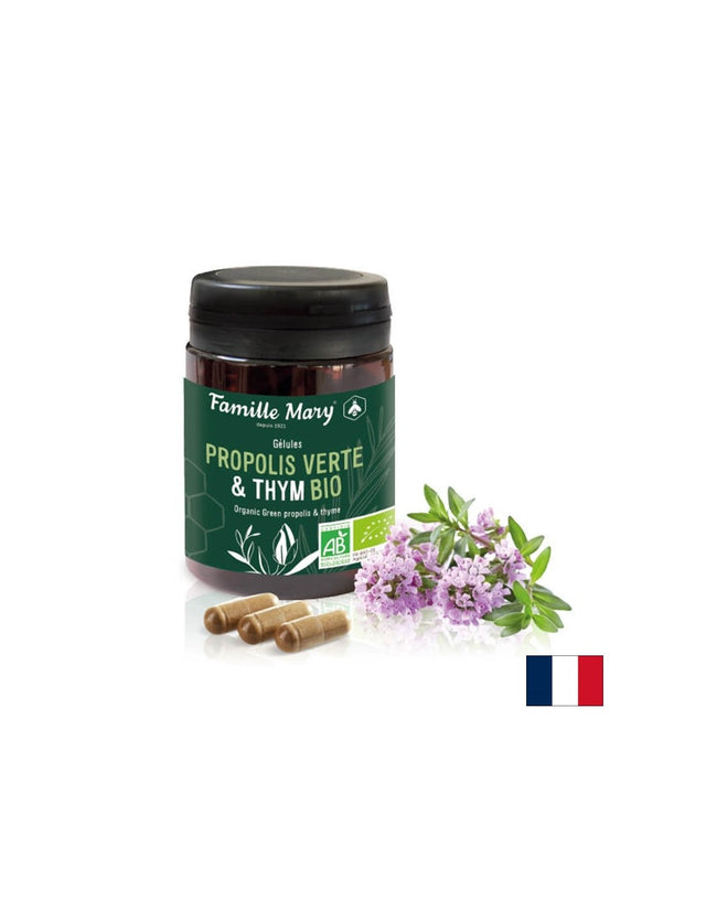 Propolis Verte & Thym bio / Зелен прополис и мащерка Органик, 60 капсули Famille Mary  Famille Mary - Nutra Best Bulgaria