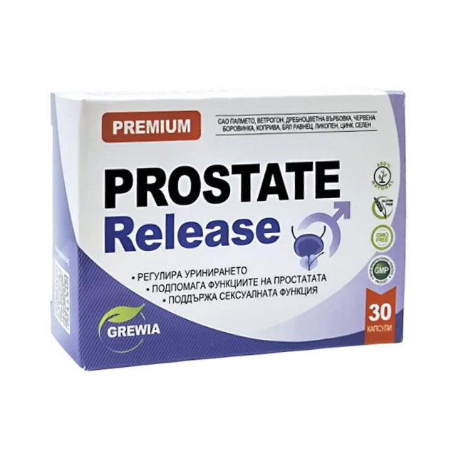 Prostate Release - 30 Гел капсули  Grewia - Nutra Best Bulgaria