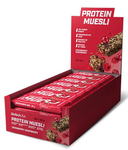 Protein Muesli Box / 28 x 30 g  BioTech USA - Nutra Best Bulgaria