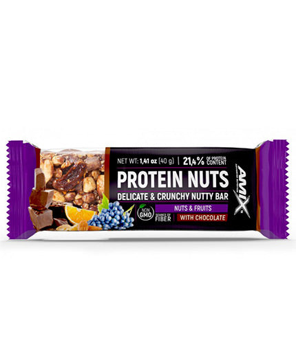 Protein Nuts Crunchy Nutty Bar / 40g  AMIX - Nutra Best Bulgaria