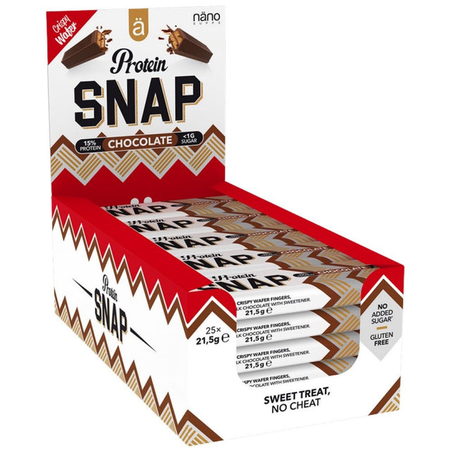 Protein Snap | Low Sugar Crispy Bar - 25 x 21.5 грама  NanoSupps - Nutra Best Bulgaria