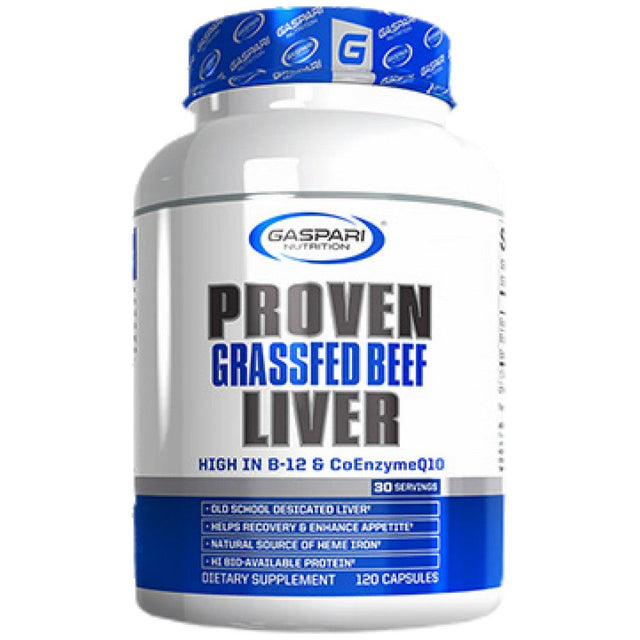 Proven Grassfed Beef Liver - 120 капсули  Gaspari Nutrition - Nutra Best Bulgaria