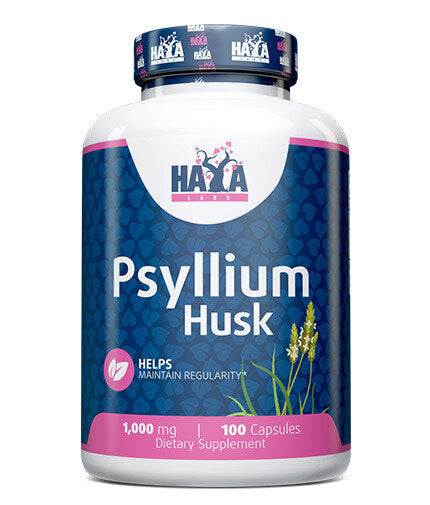 Psyllium Husk 1000mg. / 100 Caps.  Haya Labs - Nutra Best Bulgaria