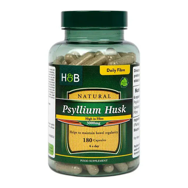 Псилиум хуск фибри (Psyllium Husk) 500мг 180 капсули HOLLAND & BARRETT - Nutra Best