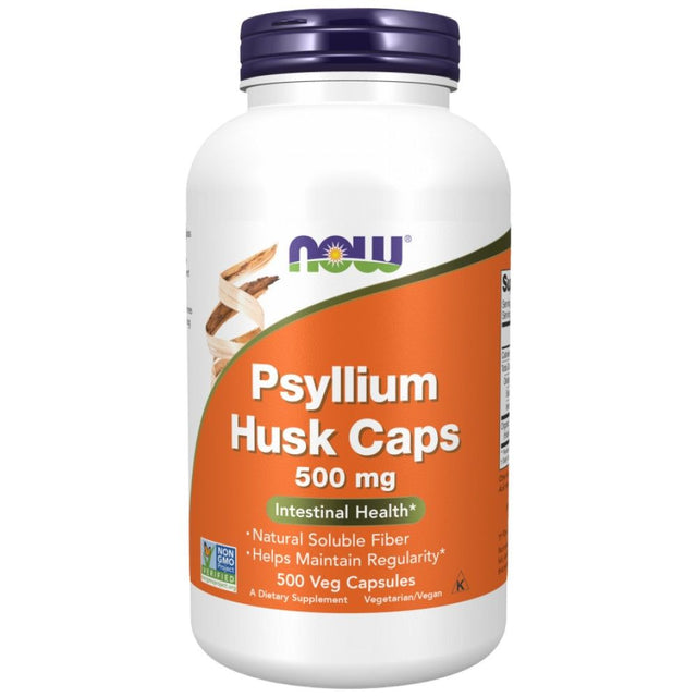 Psyllium Husk Caps 500 mg - 500 капсули  NOW Foods - Nutra Best Bulgaria