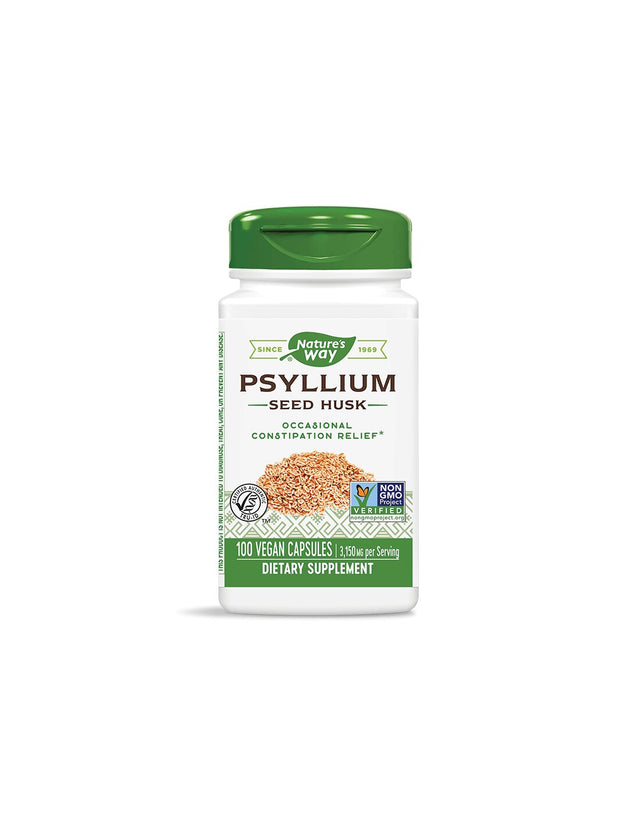 Psyllium Seed Husk/ Теснолист живовляк/ Хуск (люспи) 525 mg x 100 капсули Nature’s Way  Nature’s Way - Nutra Best Bulgaria