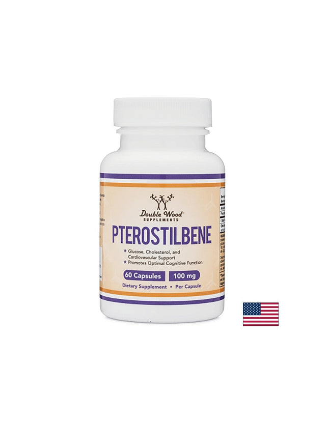 Pterostilbene/ Птеростилбен, 100 mg, 60 капсули Double Wood  Double Wood - Nutra Best Bulgaria
