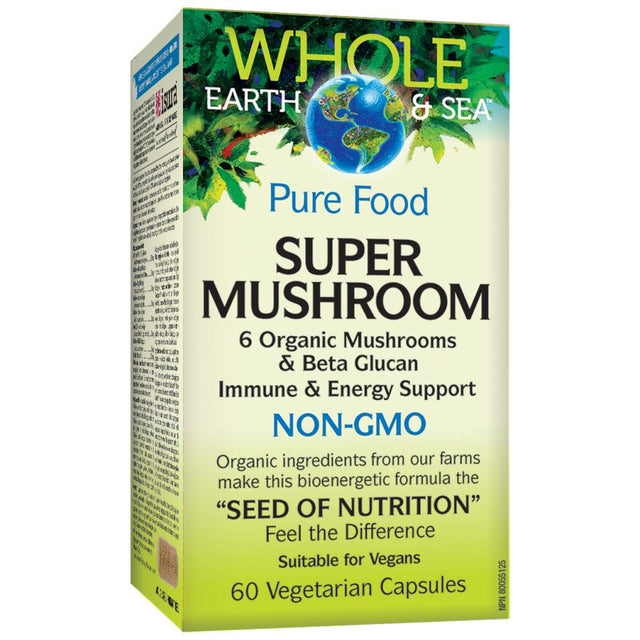 Pure Food Super Mushroom NON-GMO 60 капсули  Natural Factors - Nutra Best Bulgaria