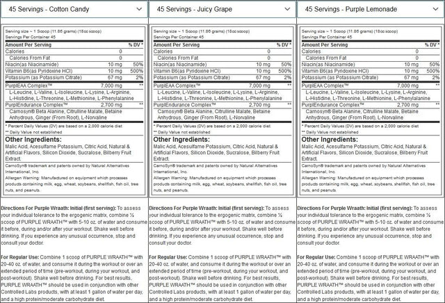 Purple Wraath - 542 грама  Controlled Labs - Nutra Best Bulgaria