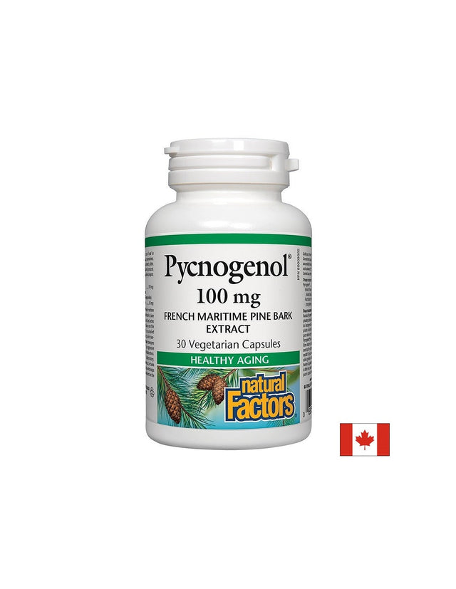Pycnogenol® - Пикногенол, 100 mg, 30 V-капсули Natural Factors  Natural Factors - Nutra Best Bulgaria