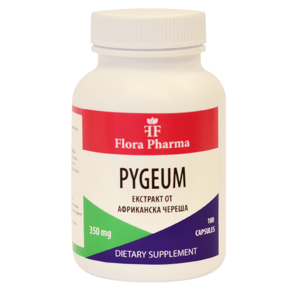 Pygeum  (ПИГЕУМ) 1400 мг /100 капсули, 25 дози/ ФЛОРА ФАРМА  Флора Фарма - Nutra Best Bulgaria