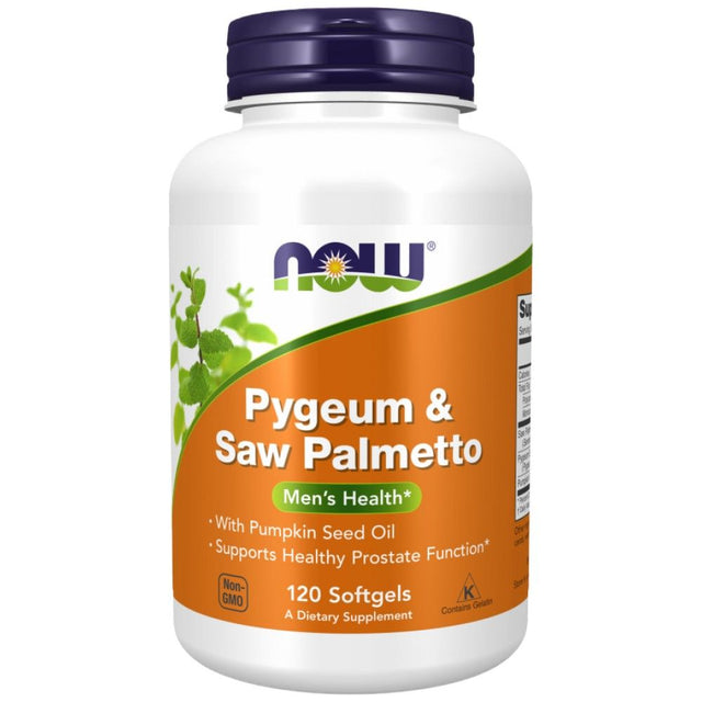 Pygeum & Saw Palmetto / Healthy Prostate - 120 Гел капсули  NOW Foods - Nutra Best Bulgaria