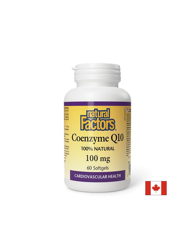 Антиоксидант, за здраво сърце - Коензим Q10, 100 mg х 60 софтгел капсули  Natural Factors - Nutra Best Bulgaria