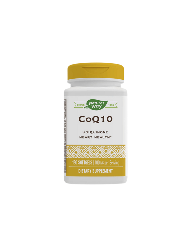 Коензим Q10 (Убихинон) за здраво сърце, 100 mg, 60 софтгел капсули  Nature’s Way - Nutra Best Bulgaria