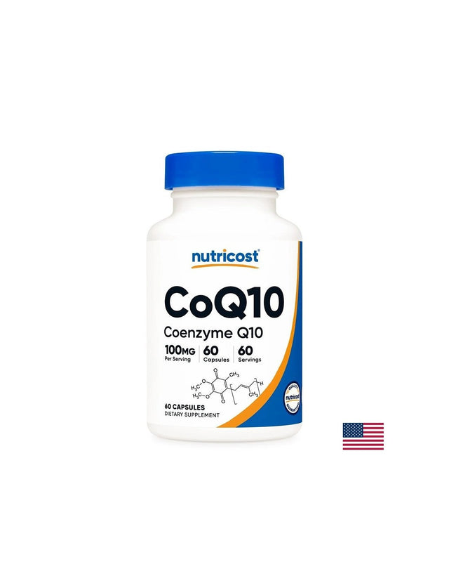 Мощен антиоксидант за здраво сърце - Коензим Q10, 100 mg х 60 капсули  Nutricost - Nutra Best Bulgaria