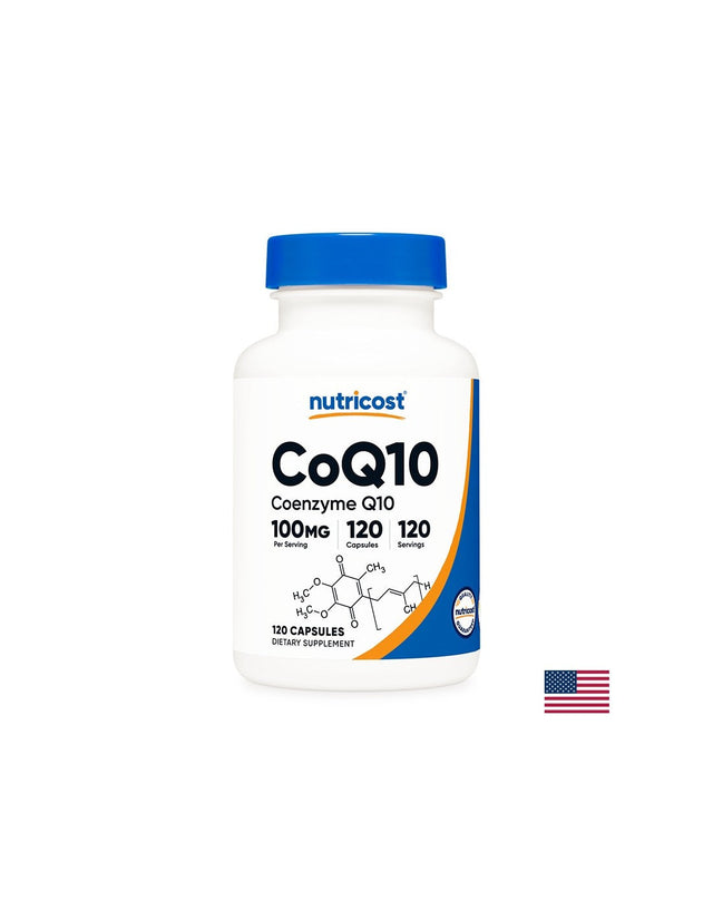 Енергия и здраво сърце -  Коензим Q10, 100 mg x 120 капсули Nutricost  Nutricost - Nutra Best Bulgaria