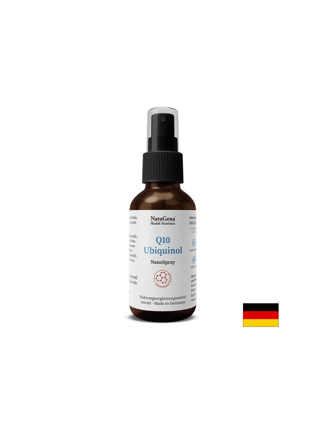 Енергия и здраво сърце - Коензим Q10 Убиквинол (нано), 100 ml орален спрей  NatuGena - Nutra Best Bulgaria