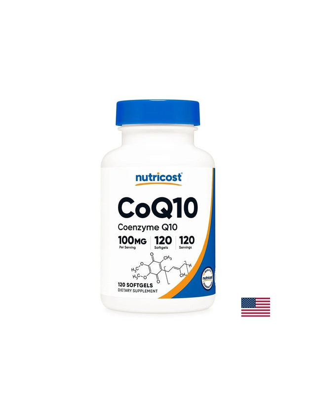 За здраво сърце и енергия - Коензим Q10, 120 софтгел капсули  Nutricost - Nutra Best Bulgaria