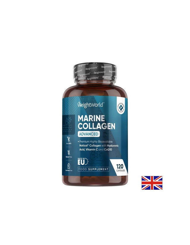 Млада кожа - Здрави стави - Хидролизиран морски колаген, витамин С, хиалуронова киселина, цинк и коензим Q10, 120 капсули - Nutra Best