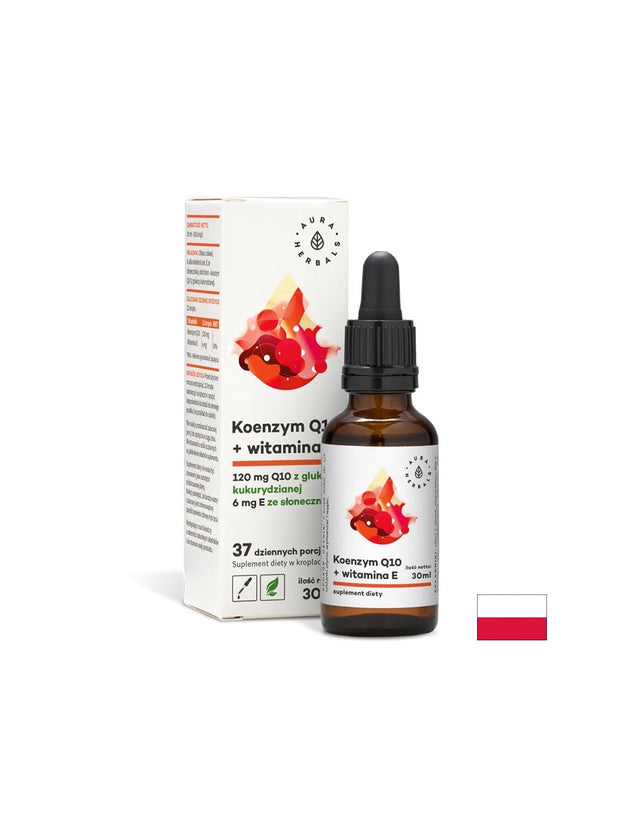 Сърдечно-съдова система - Коензим Q10 + Витамин Е, 30 ml капки Aura Herbals  Aura Herbals - Nutra Best Bulgaria
