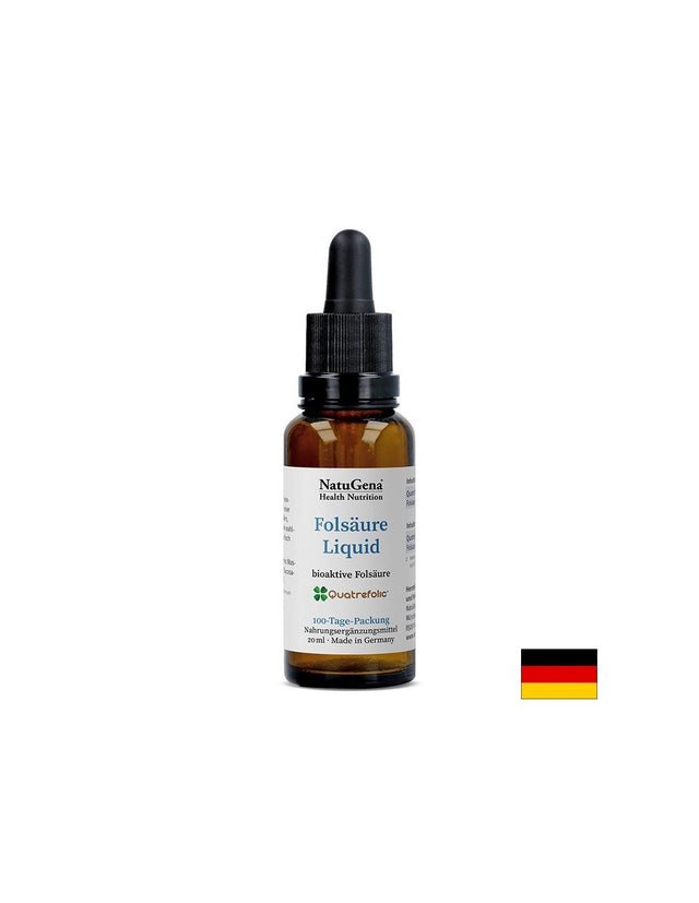 Метилирана фолиева киселина Quatrefolic®, 20 ml капки  NatuGena - Nutra Best Bulgaria