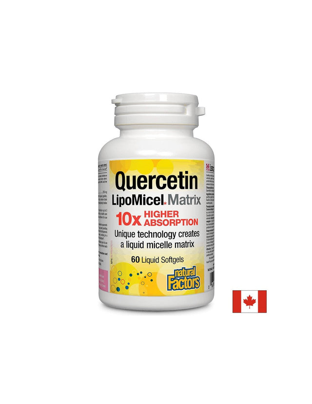 Quercetin 250 mg LipoMicel Matrix - 60 Гел капсули  Natural Factors - Nutra Best Bulgaria