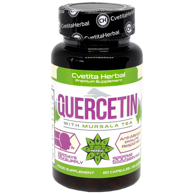 Quercetin with Mursala Tea 200 mg - 80 капсули  Cvetita Herbal - Nutra Best Bulgaria