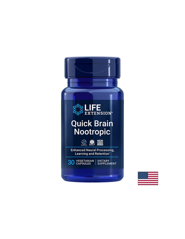 Quick Brain Nootropic/ За силна памет и коцентрация х 30 капсули  Life Extension - Nutra Best Bulgaria