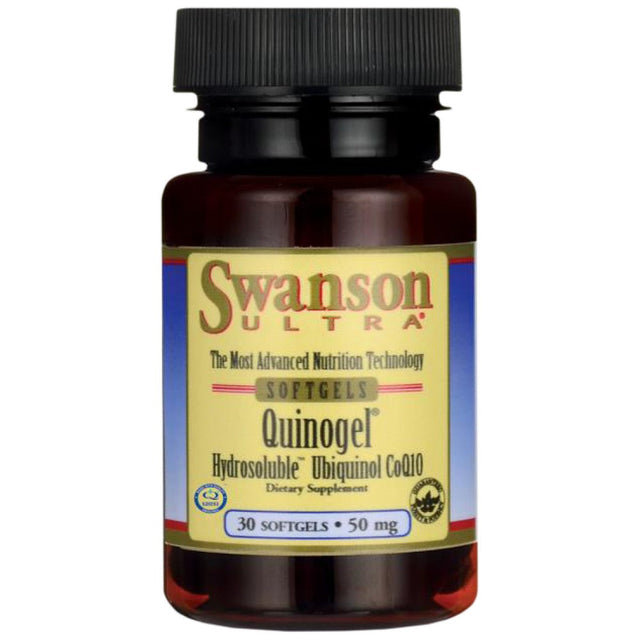 Quinogel - Hydrosoluble Ubiquinol CoQ10 30 Гел капсули  Swanson - Nutra Best Bulgaria
