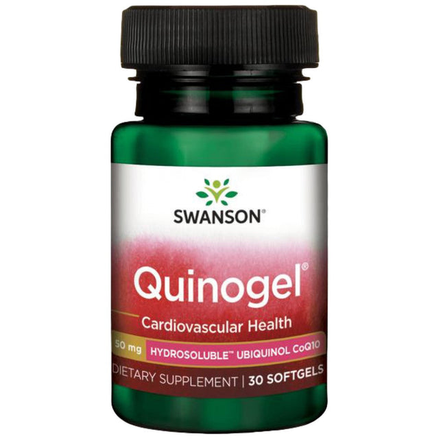 Quinogel (Hydrosoluble Ubiquinol CoQ10) 50 mg 30 Гел капсули  Swanson - Nutra Best Bulgaria