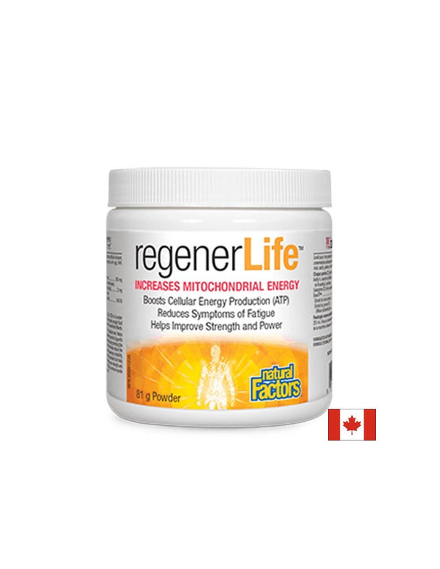 Rеgener Life™ Increases Mitochondrial Energy Powder - 81 грама  Natural Factors - Nutra Best Bulgaria