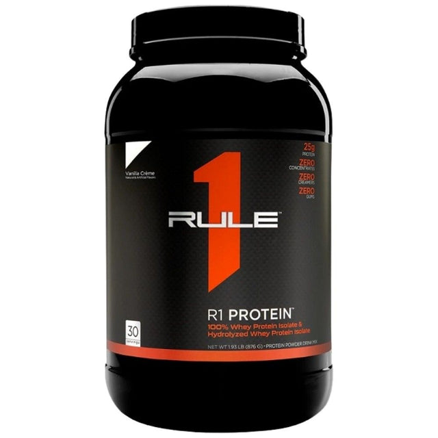 R1 Protein | 100% Whey Isolate & Whey Hydrolysate - 855-930 грама  Rule1 - Nutra Best Bulgaria