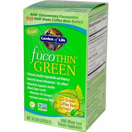 RAW Concentrated Fucoxanthin / RAW Green Coffee Bean Extract - 90 капсули  Garden Of Life - Nutra Best Bulgaria