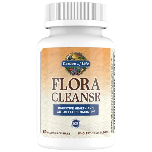 RAW Flora Cleanse - 60 капсули  Garden Of Life - Nutra Best Bulgaria