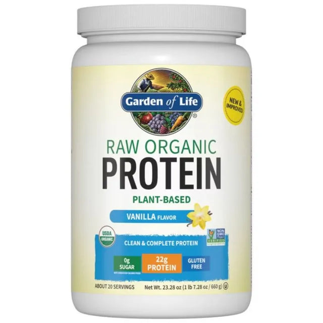 RAW Protein / Beyond Organic Protein Formula / Vanilla - 660 грама  Garden Of Life - Nutra Best Bulgaria