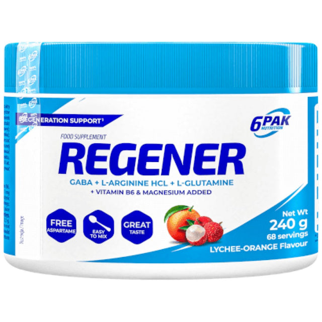 REGENER | GABA, L-Arginine & L-Glutamine - 240 грама  6PAK Nutrition - Nutra Best Bulgaria