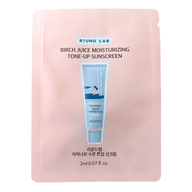 ROUND LAB Birch Juice Moisturizing Tone-Up Sunscreen Pouch Sample 2 ml  Round Lab - Nutra Best Bulgaria