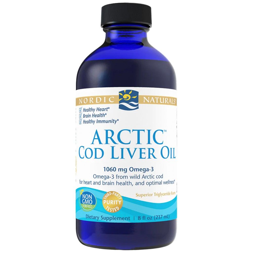 Arctic Cod Liver Oil 1060 mg - 237 мл  Nordic Naturals - Nutra Best Bulgaria