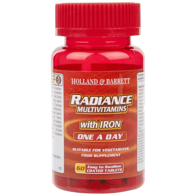 Radiance Multivitamins & Iron | One a Day - 60 Таблетки  Holland & Barrett - Nutra Best Bulgaria