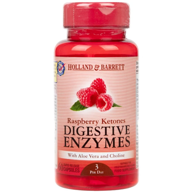 Raspberry Ketones Digestive Enzymes - 60 капсули  Holland and Barrett - Nutra Best Bulgaria