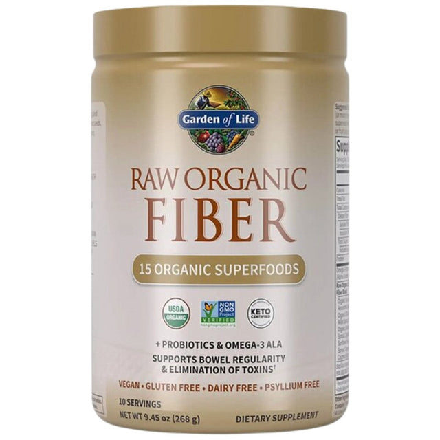 Raw Organic Fiber - 268 грама  Garden Of Life - Nutra Best Bulgaria